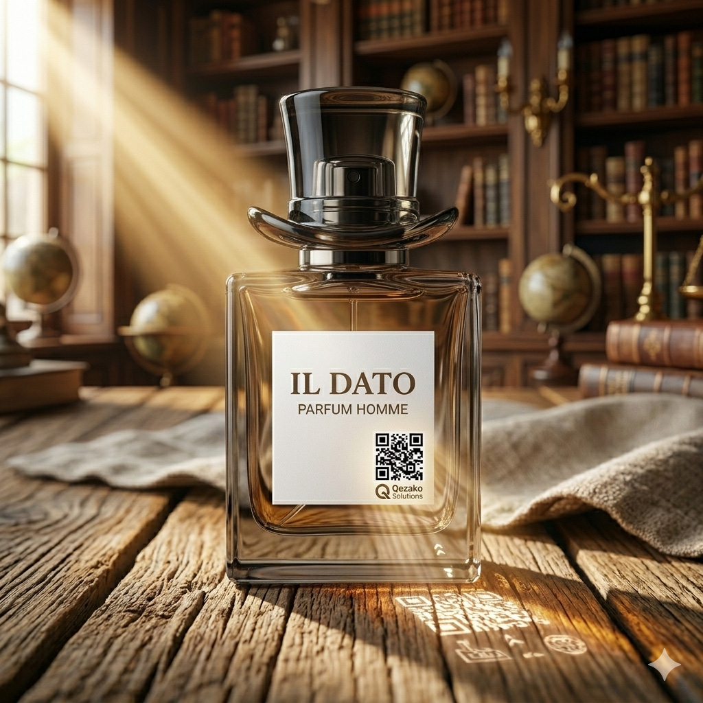 Falcon de pafum avec un QR code